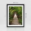 Plakat w ramie 30x40 - Przez Dżunglę - most, linowy - rama czarna