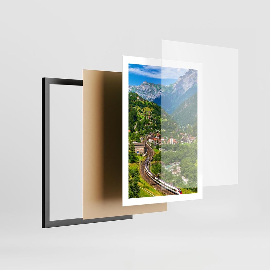 Plakat w ramie 50x70 - Magiczne Horyzonty - pejzaż, perspektywa - rama czarna