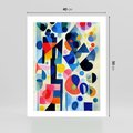 Plakat bez ramy 40x50 - Księga Akwarelowych Przeniknięć - abstrakcyjny obraz, różne kolorowe kształty