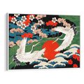 Obraz w ramie 100x70 - Wibracje emocji - sztuka japońska, wyraziste kolory - rama biała
