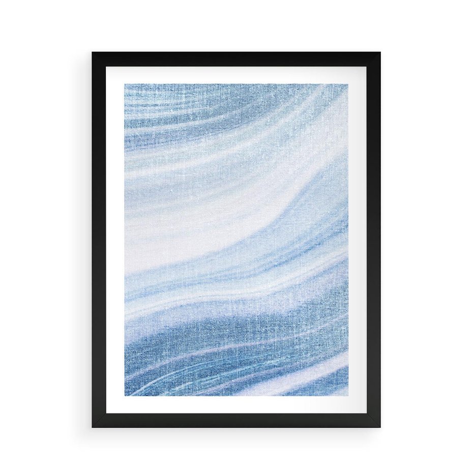 Plakat w ramie 50x70 - Abstrakcyjna akwarela - abstrakcja, akwarela - rama czarna