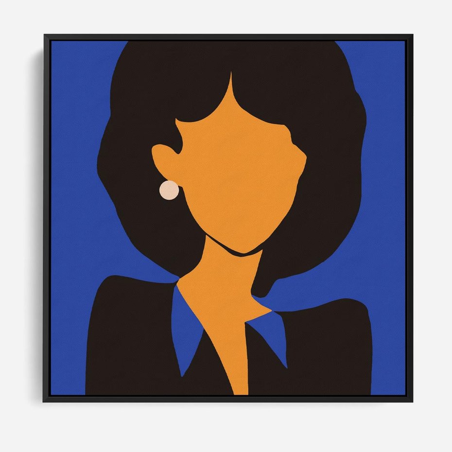 Obraz w ramie 50x50 - Modernistyczne Wibracje - sztuka nowoczesna, plakat - rama czarna