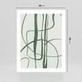 Plakat bez ramy 40x50 - Zielony Spokój - zielona abstrakcja, spokojny plakat
