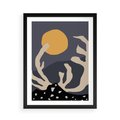 Plakat w ramie 50x70 - Tajemniczy Księżyc - nowoczesna sztuka, plakat - rama czarna