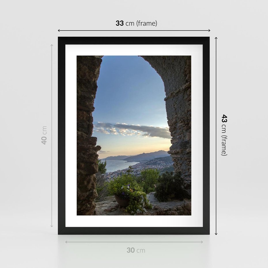 Plakat w ramie 30x40 - Pejzaż w perspektywie - pejzaż, perspektywa - rama czarna