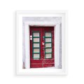 Plakat w ramie 40x50 - Retro Przez Drzwi - drzwi, retro - rama biała