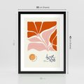 Plakat w ramie 30x40 - Miłość w Kwiatowym Sercu - kwiaty, miłość - rama czarna