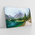 Obraz na płótnie 120x80 - Góry: Piękno nad jeziorem - góry, jezioro