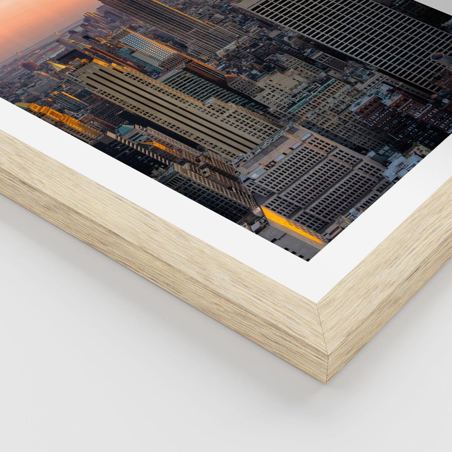 Plakat w ramie 40x50 - Nowojorskie Wieżowce - Nowy York, wieżowce - rama drewno