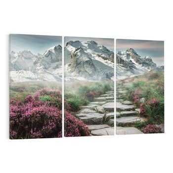 Obraz na płótnie 120x80 - Góry, Ścieżka, Kwiaty - Spacer wśród Przyrody - góry, ścieżka