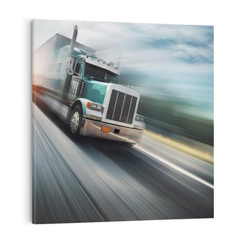 Obraz na płótnie 40x40 - Przez prerię ciężarówką - ciężarówka, USA