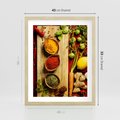 Plakat w ramie 40x50 - Smakowy Zmysł - przyprawy, kuchnia - rama drewno