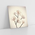 Obraz na płótnie 80x80 - Elegancja Natury - magnolia, białe
