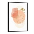 Obraz w ramie 70x100 - Migotliwe Kształty i Plamy - abstrakcyjne akwarelowe plamy, minimalizm - rama czarna