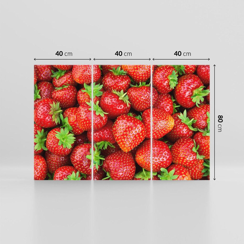 Obraz na płótnie 120x80 - Słodkie kuszenie - truskawki, owoce