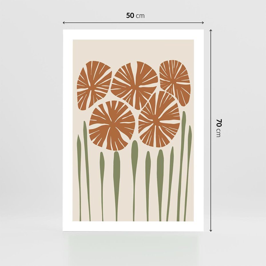 Plakat bez ramy 50x70 - Akwarelowe Echa Przyrody - kwiaty, nowoczesny plakat