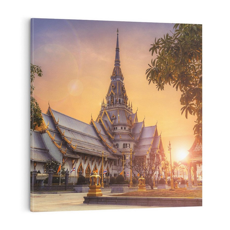 Obraz na płótnie 70x70 - Klasztor: Spokój Wschodnich Przestrzeni - klasztor, Azja