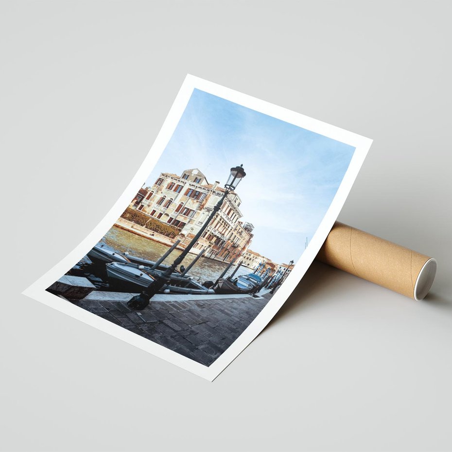 Plakat bez ramy 21x30 - Kanały Wenecji - Wenecja, kanały