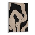 Obraz w ramie 50x70 - Nocne Pochłonięcia - abstrakcyjne linie, mroczny plakat - rama biała