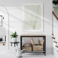 Plakat bez ramy 50x70 - Zielona Równowaga Linii - abstrakcyjne delikatne zielone linie, nowoczesny plakat
