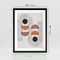 Plakat w ramie 30x40 - Nowoczesna Abstrakcja - geometria, grafika - rama czarna