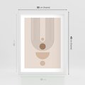 Plakat w ramie 30x40 - Strukturalne Kształty Postępu - boho plakat, minimalizm - rama biała