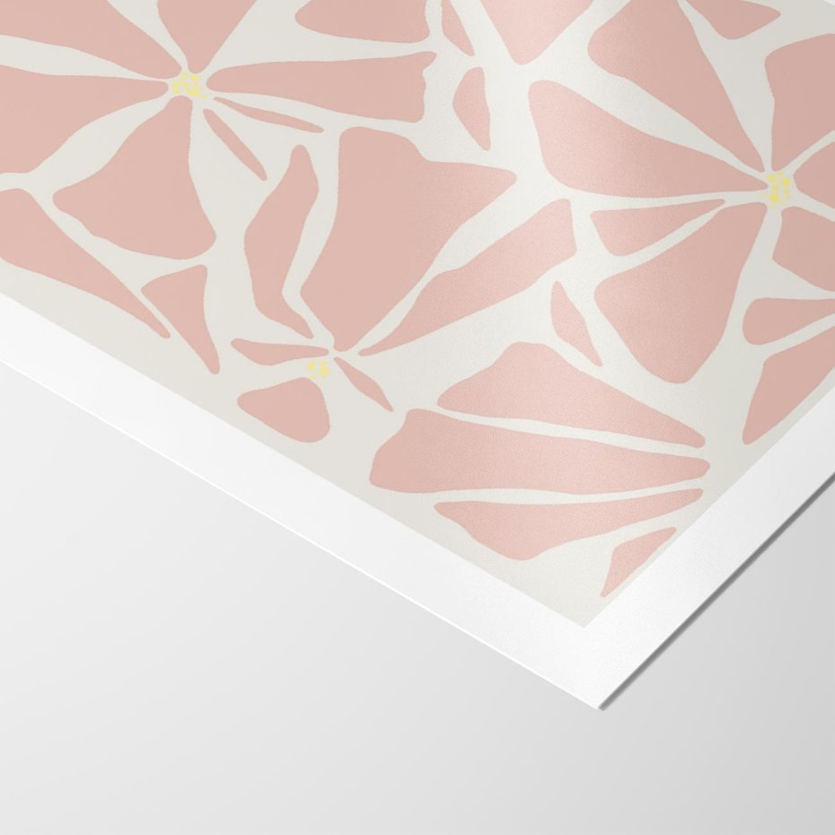 Plakat bez ramy 50x70 - Akwarelowe Promienie - abstrakcyjne boho kwiaty, kompozycja