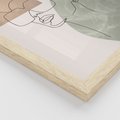 Zestaw obrazy w ramie 40x50 galeria - Twarze, kobiet, nowoczesne, boho - rama drewno