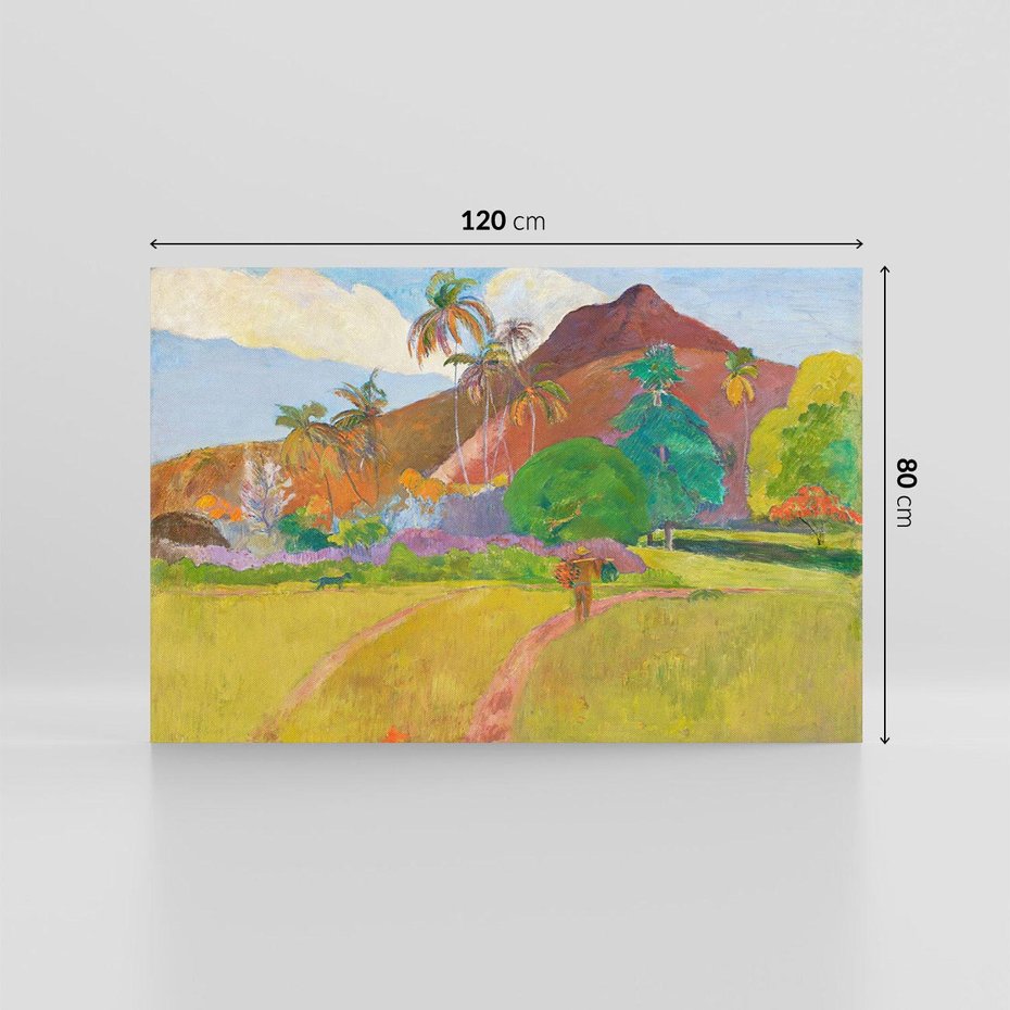 Obraz na płótnie 120x80 - Krajobraz Tahiti 1891, Paul Gauguin - Reprodukcja - reprodukcja, obraz na płótnie