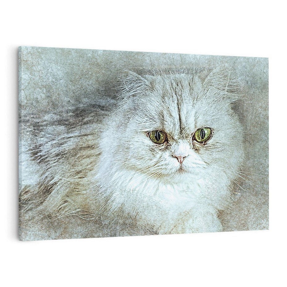 Obraz na płótnie 100x70 - Zwierzęca abstrakcja: Kot - kot, zwierzę