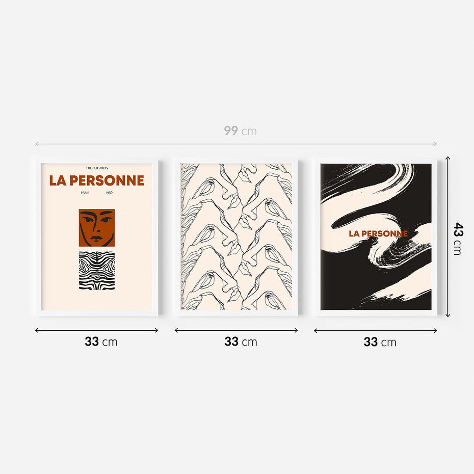 Zestaw obrazy w ramie 30x40 galeria - Plakaty, sztuka, art - rama biała