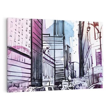 Obraz na płótnie 120x80 - Miasto ożywione pulsującym życiem - szkocja, miasto