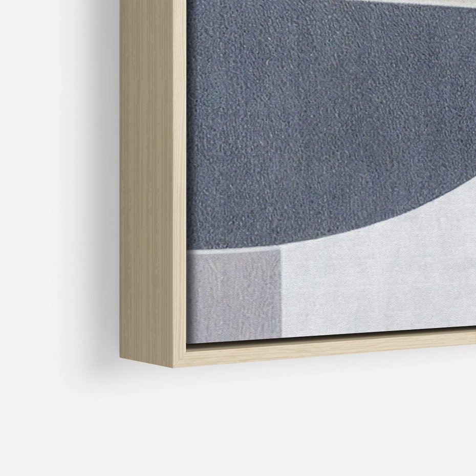 Obraz w ramie 80x120 - Odbicie wschodzącego jutra - graficzne kształty, geometria - rama drewno