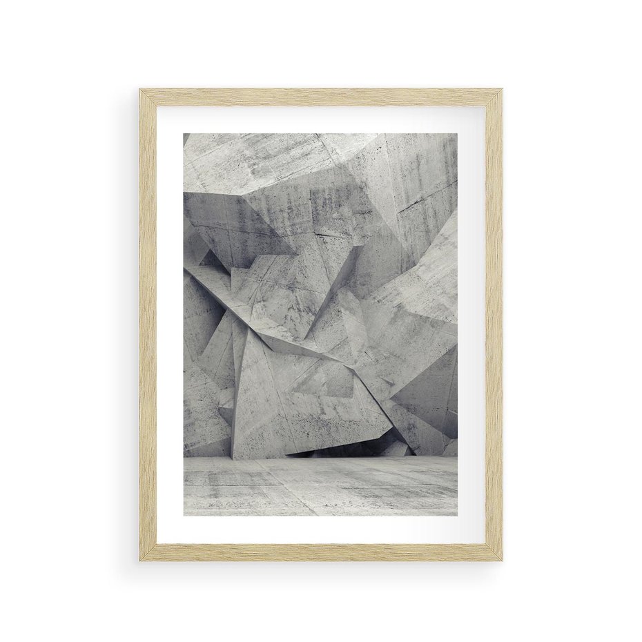 Plakat w ramie 30x40 - Architektura w trójwymiarowym wymiarze - architektura, 3D - rama drewno