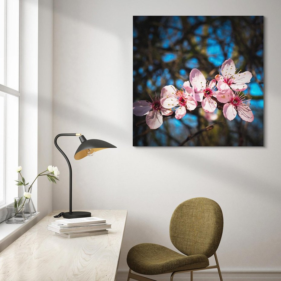 Obraz na płótnie 80x80 - Kwiatowe piękno w pełnym rozkwicie - kwiat, kwiaty