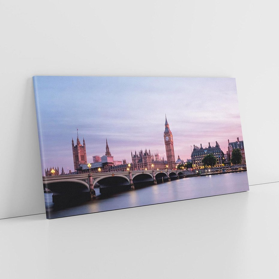 Obraz na płótnie 140x70 - Londyn - Big Ben nad rzeką, UK - Londyn, Big Ben