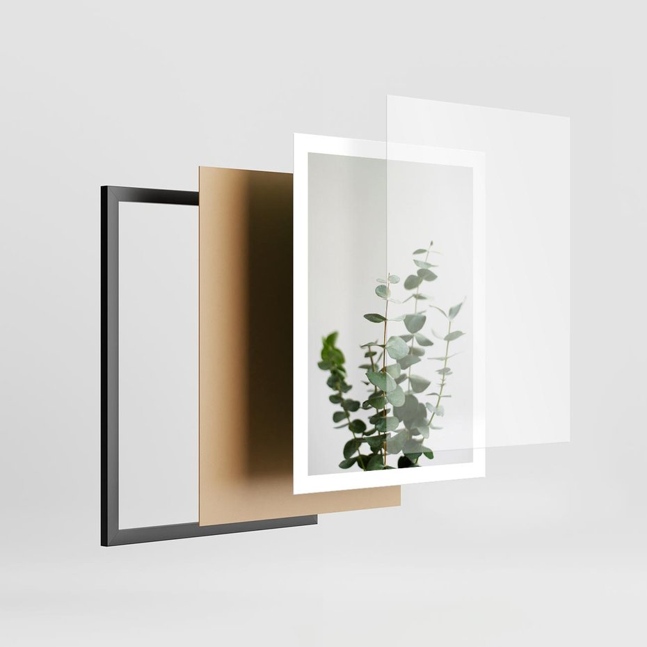 Plakat w ramie 50x70 - Żywa eukaliptusowa zieleń - eukaliptus, zielone - rama czarna