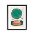 Plakat w ramie 30x40 - Rozmyte Granice - abstrakcyjne plamy, zielony - rama czarna