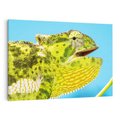 Obraz na płótnie 120x80 - Kameleon w swoim świecie - kameleon, jaszczurka