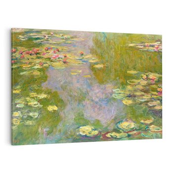 Obraz na płótnie 100x70 - "Lilie wodne" (1919), Claude Monet - Reprodukcja - reprodukcja, obraz na płótnie