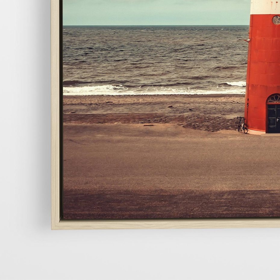 Obraz w ramie 50x50 - Retro Urok Morza - fotografia w stylu retro, vintage - rama drewno