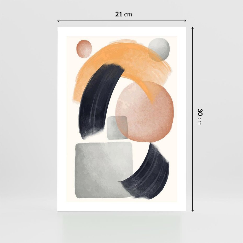 Plakat bez ramy 21x30 - Graficzna Kreatywność - abstrakcyjna grafika, plamy