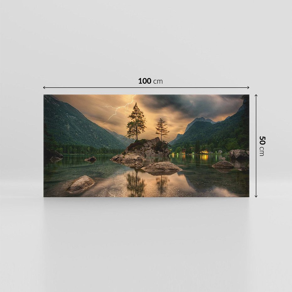 Obraz na płótnie 100x50 - Jezioro Górskie - Spotkanie z Naturą - jezioro, góry