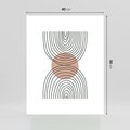 Plakat bez ramy 40x50 - Przenikające Widzenia - półkola, koło
