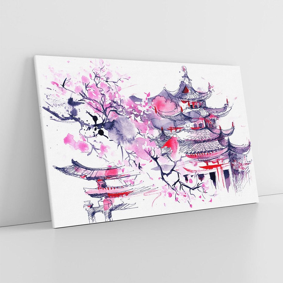 Obraz na płótnie 120x80 - Japońska Serenada: Obraz Azji w Twoim Domu - Japonia, obraz