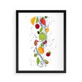 Plakat w ramie 40x50 - Kulinarne Inspiracje - owoce, woda - rama czarna