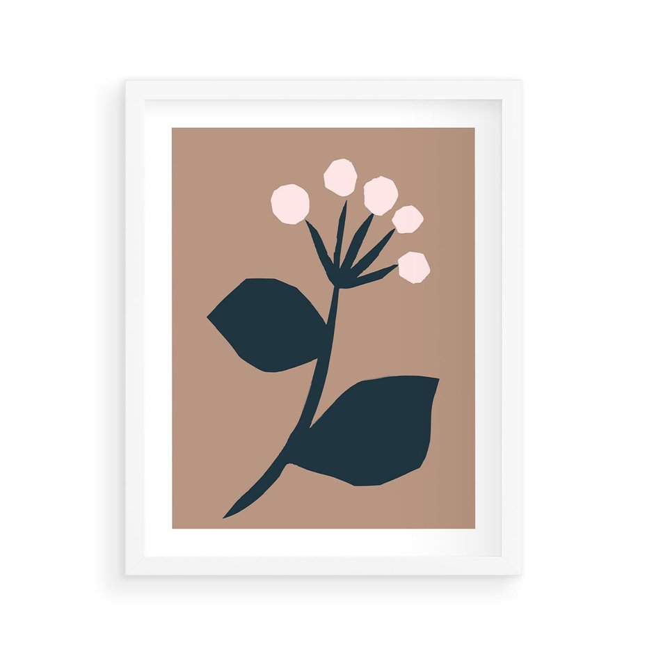 Plakat w ramie 40x50 - Rozbijające Granice - abstrakcyjny obraz, plakat - rama biała