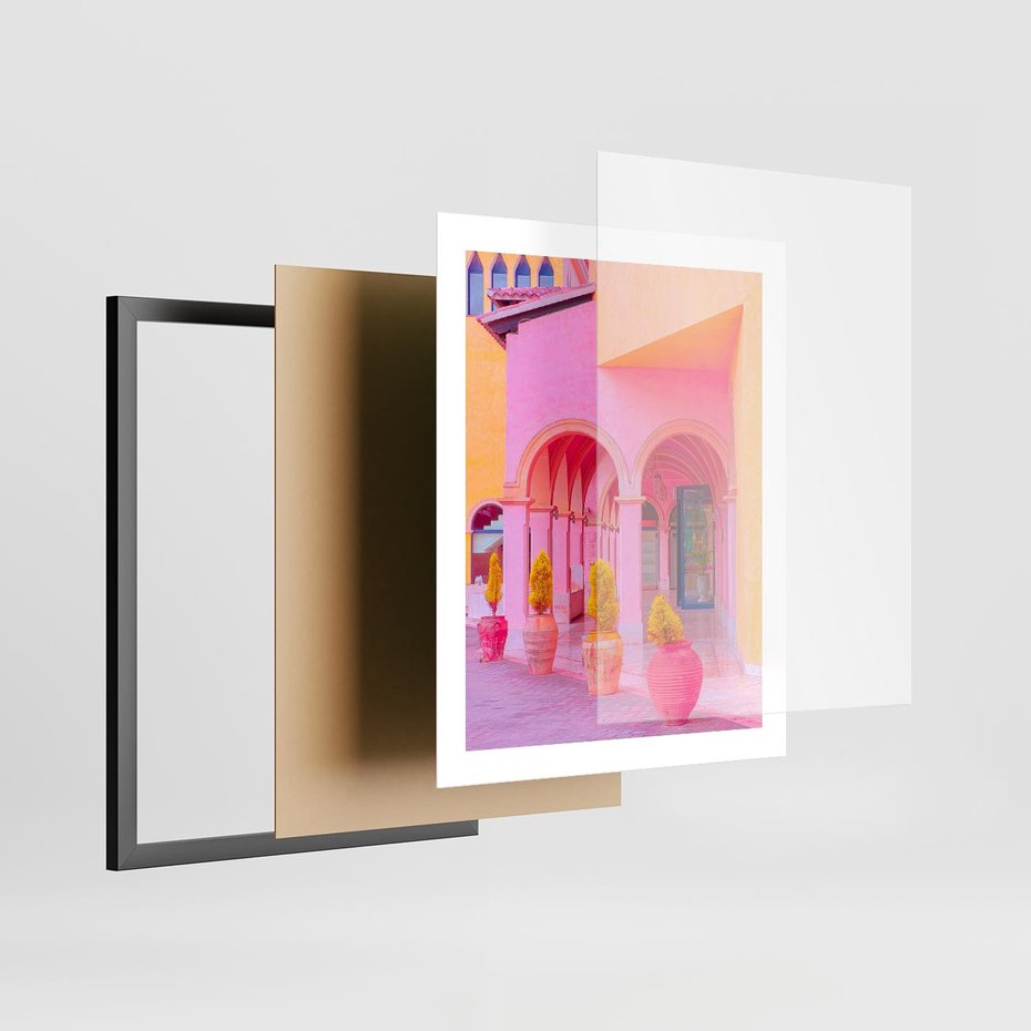 Plakat w ramie 40x50 - Marokańskie pastele - marokański, pastele - rama czarna
