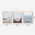 Zestaw obrazy w ramie 50x70 galeria - Latarnia, mglisty, pejzaż, morze - rama drewno