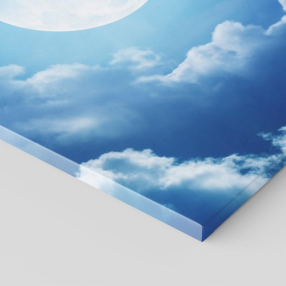 Obraz na płótnie 70x100 - Księżycowe Chmury - księżyc, chmury